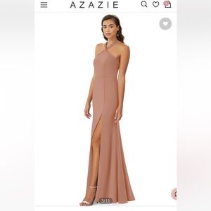 Azazie champagne dress, size 6